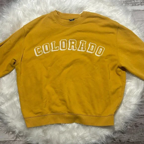 WILD FABLE Yellow/Gold colors Colorado Sweatshirt SIZE M - Picture 3 of 6